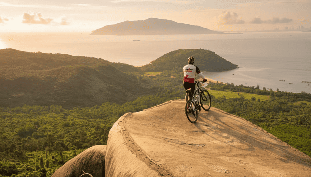 Cổng trời tại đèo Hải Vân có tên gọi là Mỏm đá Cụ Rùa nổi bật với vẻ đẹp giao thoa giữa bầu trời, núi, rừng và đại dương